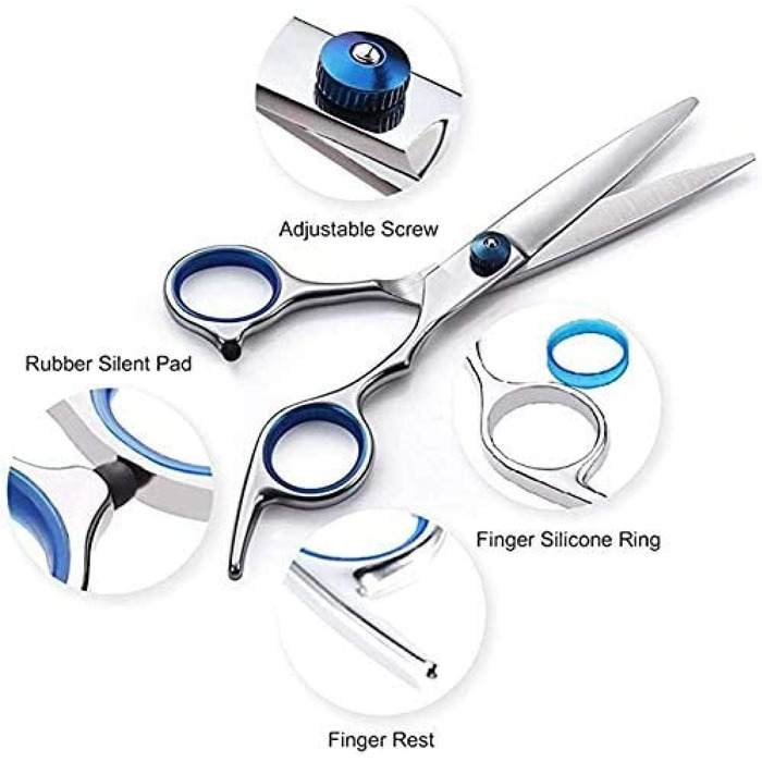 Набір для догляду за собаками CLQ: 4 ножиці з нержавіючої сталі для довгого та короткого волосся