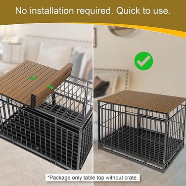 Алюмінієвий накид на переноску для собак, 91.4 см, складана будка, декоративне зберігання, для переносок, колір горіх (тільки накид)