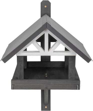 Будиночок для птахів VOSS.garden Morby, чорний/білий, дерево з просоченням, металевий дах, для стіни або підвішування, декор для саду