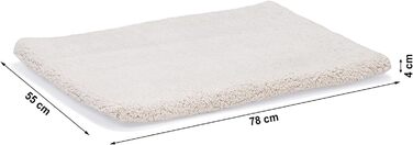 Ортопедичне ліжко для собак Beeztees Ito, сірого кольору, 78x55x4 см