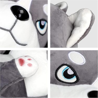 М'яка іграшка-подушка Хаскі, 80 см: плюшевий пес, подушка для сну, іграшка для дитини, декор кімнати