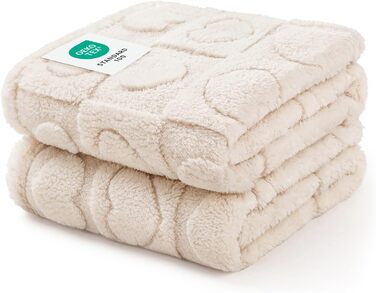 Плед для собак та котів Luciphia, 2 шт. у бежевому кольорі, 145x102 см (57x40 дюймів), прання можливе