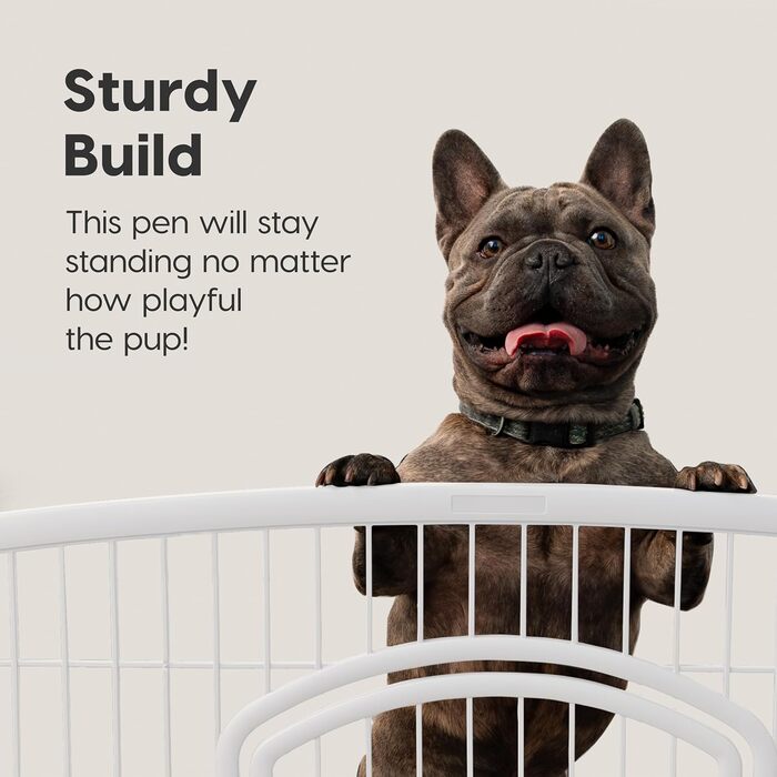 Клітка для собак Iris USA Laufstall, біла, 4 панелі, 61 см, без дверей