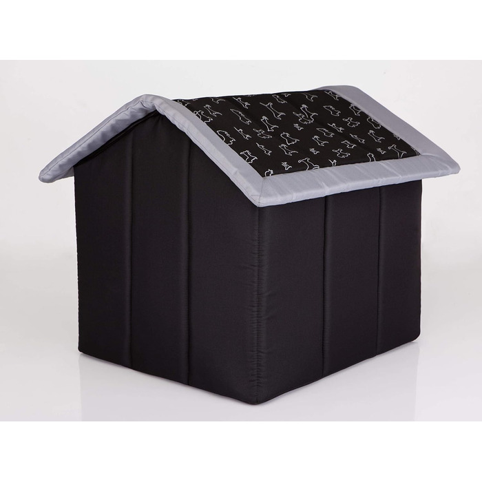 Будка для собак mittle L - 52x46x53 см, чорна, для собак