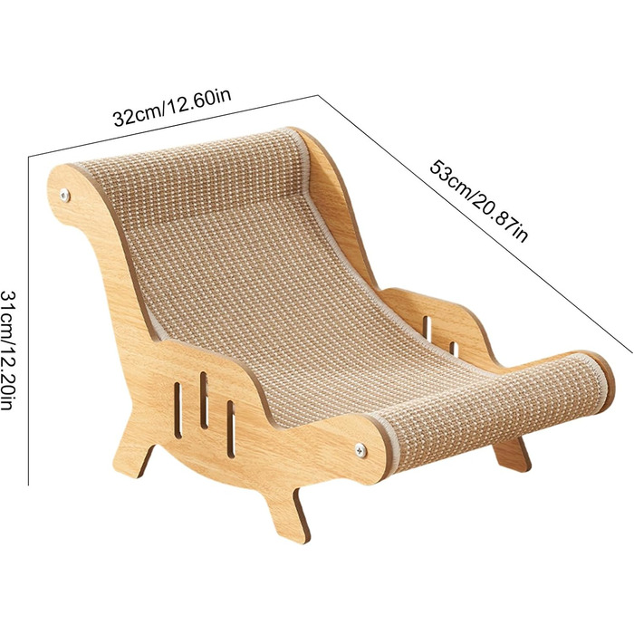 Крісло-лежак для котів з сизалю