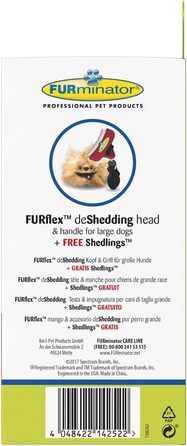 FURminator FURflex подарунковий набір для собак L, деШеддер і іграшка, червоний