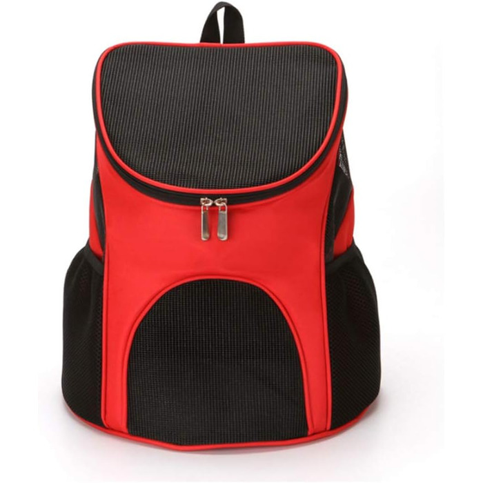 Рюкзак для собак і котів: переноска для тварин до 4 кг, ідеально для подорожей, походів та кемпінгу (червоний)