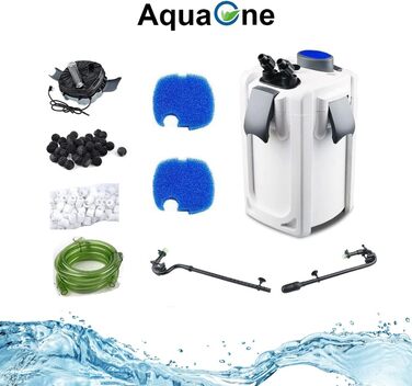 Зовнішній акваріумний фільтр AquaOne HW-702B 1000 л/год з УФ-лампою 9 Вт для акваріумів до 400 л, для прісної та морської води