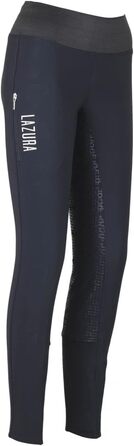 Легінси для верхової їзди Lazura Emma - зимові, водонепроникні, з силіконовим повним сидінням | Леггинси для верхової їзди з широким гумовим поясом та кишенею для телефону | Дамський одяг для верхової їзди, розміри 36-44, чорний |