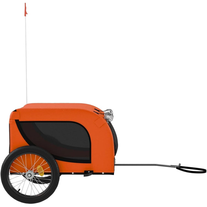 SECOLI Причіп для собак, візок для собак, буги для собак з відбивачем. Причіп для велосипеда для собак до 45 кг, оранжевий, 136 x 69 x 73.5 см
