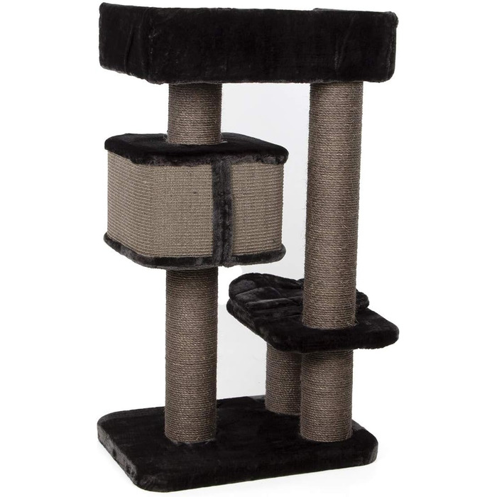 Дряпка для котів Kratzbaum Portland антрацит - велика, з міцними сизалевими стовпчиками, 69x47x124 см
