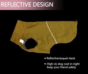 Водонепроникний дощовик для собак Morezi з відбиваючими смугами та захистом живота - Легко одягається (липучка) - для Такс та Коргі - Жовтий - XL X-Large (Обхват грудей: 55-58 см)