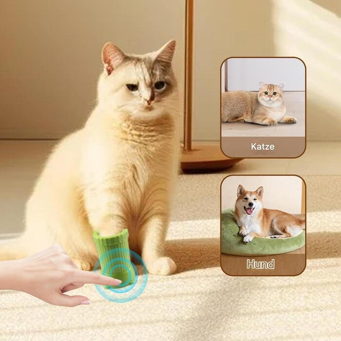 Автоматична мийка лап для собак Tanxier, електрична, USB-зарядка, зелена