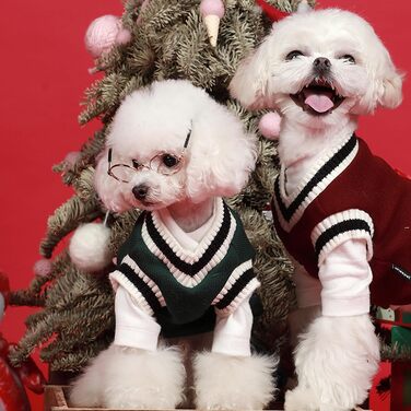 Теплий зимовий пуловер для собак та котів PETCUTE, зручний одяг для маленьких, середніх та великих собак, теплий зимовий одяг для тварин, подарунок для собаки або кота, червоний, розмір S