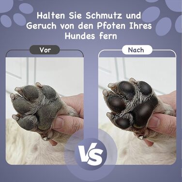 Очисник лап для великих собак Tinioey з ручкою | В комплекті 4 рушники та щітка для миття | Очисник лап для собак, аксесуари для собак великих порід (сірий)