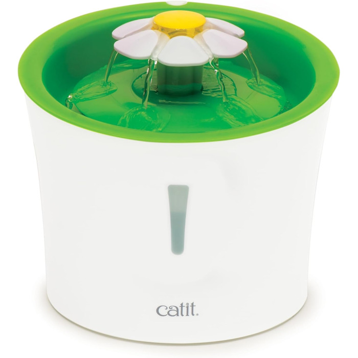 Фонтан для котів Catit Flower, 3 л, білий/зелений, поїлка для домашніх тварин