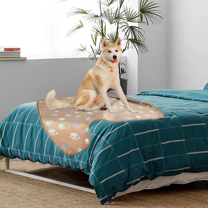 Водонепроникні ковдри для собак YUEPET, миючі, для ліжка, дивана, софи, захист, фліс, фланель, ковдра для цуценят, м'який плюш, двостороння, накидка для середніх та великих собак, котів, 76.2 x 30'×20'(2 шт.) (40'×30'(2 шт.), сірий+кавовий)