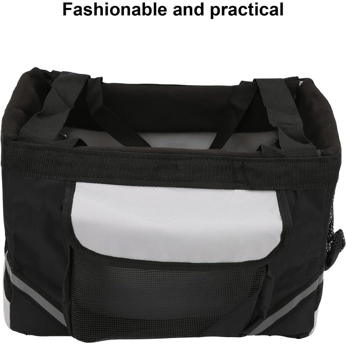 Фарбований кошик для собак, 15 x 11 x 9,8 дюймів, знімний водонепроникний велосипедний кошик-сумка, переноска для маленьких та середніх тварин, котів та собак