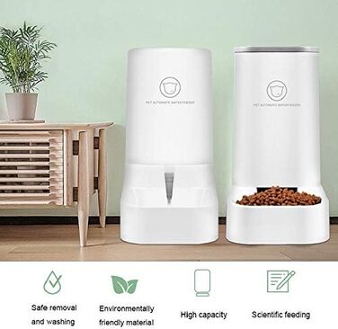 Автоматична поїлка та годівниця для собак і котів, 3,8 л, BPA-free, миска для домашніх тварин