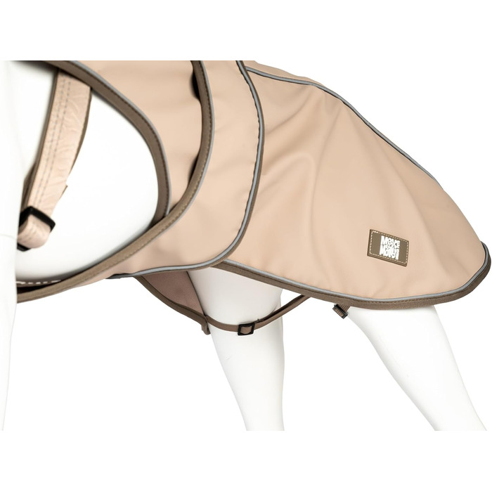 Водонепроникний дощовик для собак Max & Molly, M, пісочний колір. Спортивна куртка для собак з регульованим поясом, світловідбиваюча та безпечна. Дощовик для собак з отвором для шлейки, розмір M