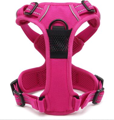 Шлея для собак Truelove TLH5651, XL, фуксія, проти ривків, з відбиваючими вставками для нічної видимості, для прогулянок і пригод на вулиці