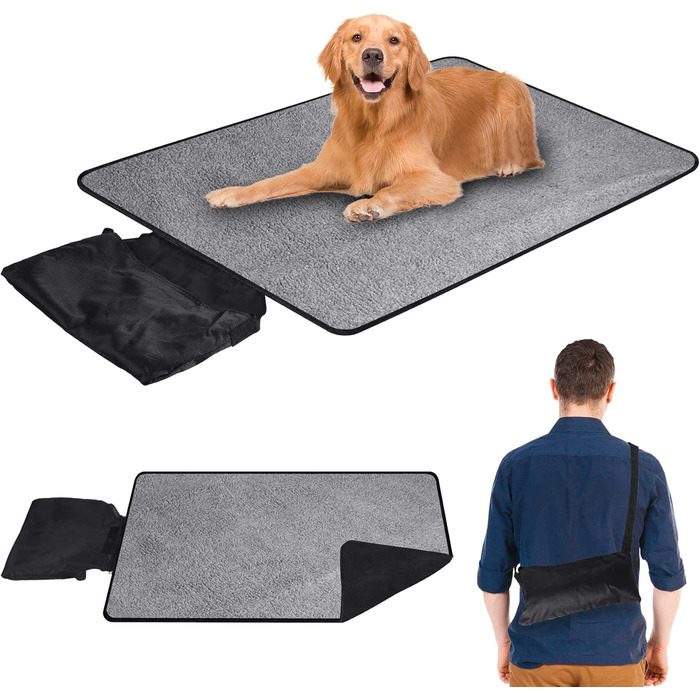 Складана килимок для собак 95x65 см, водовідштовхувальний, для подорожей та дому