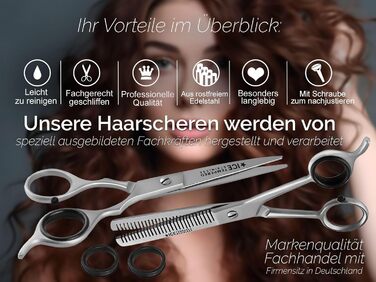 Набір для стрижки волосся 15.24 см: професійні ножиці для стрижки та гребінець
