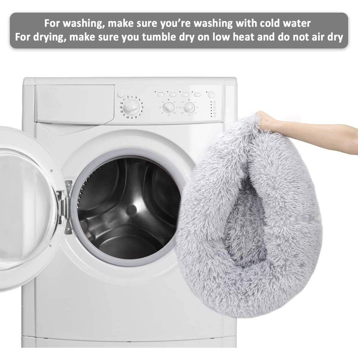 М'яке ліжко для собак, корзина-донатик, тепле та зручне ліжко-печеринка для великих собак, XXL, 100 см