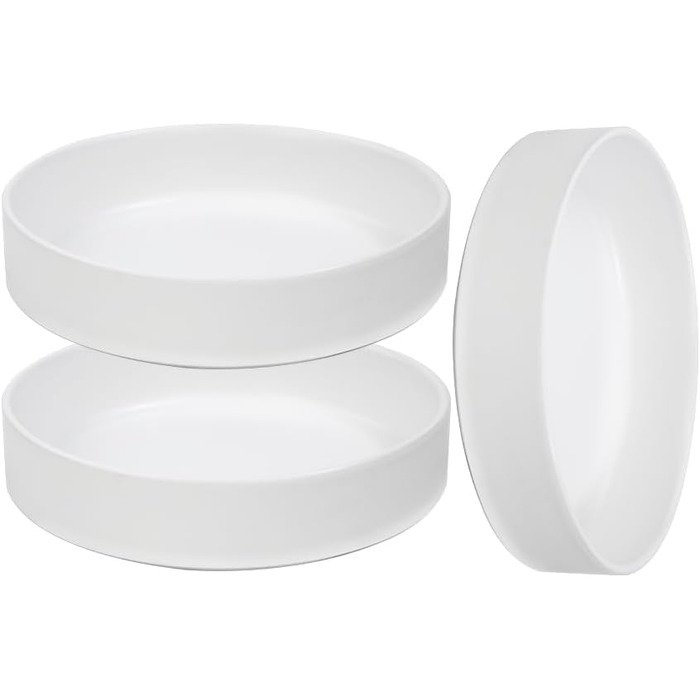 Набір мисок для котів з кераміки, 3 шт. – миски для котів та кошенят, 15 x 4 см, білий