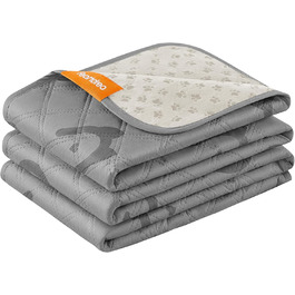 Водонепроникний килимок для собак Feandrea, 135 x 76 см, захист для авто/дивану, машинне прання, антиковзаюча підкладка, стеганий дизайн, сірий (PPB024GD01)