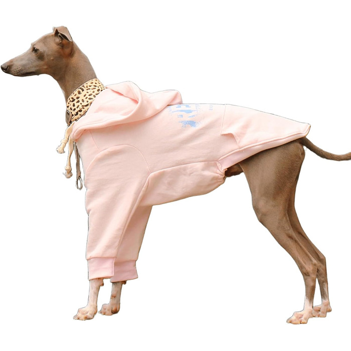 Світшот для великих собак, віндгаунд, піжама, теплий зимовий костюм з довгим рукавом, рожевий, 3XL