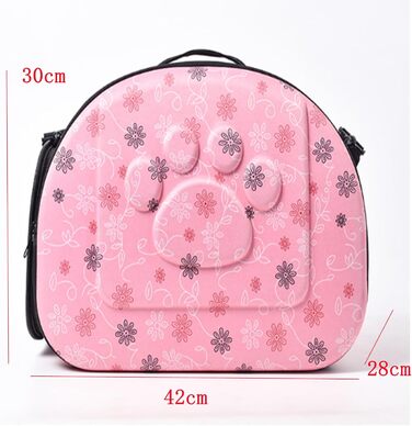 Сумка-переноска для кота та собаки CiCixixi, рожева, 42x28x30 см, для маленьких собак до 7.5 кг, з регульованим плечовим ременем, ідеальна для подорожей