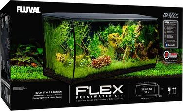 Акваріум Fluval Flex 123 л, для прісної води, білий