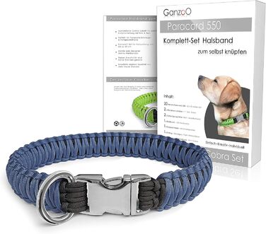 Набір для плетіння паракорду Ganzoo 550 для собак, саморобний ошийник, DIY подарунок (темно-синій)