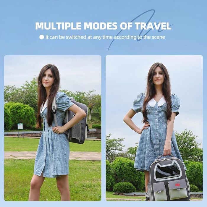 Транспортна переноска для котів та собак PJDDP, рюкзак для тварин з сіткою, легка переноска для маленьких собак та котів до 10 кг, фіолетовий колір