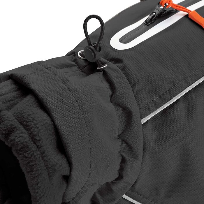 Теплий водовідштовхуючий теплий зимовий накид для собак HUNTER NORDBY, чорний, для маленьких собак, з відбиваючими елементами, машинне прання, розмір 44