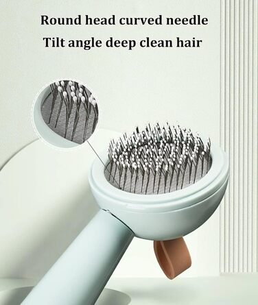 Щітка для котів, щітка для собак, видалення шерсті тварин, для короткої та довгої шерсті, самоочисна, біла