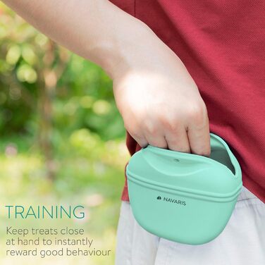 Набір з 2 мішечків для корму для собак Navaris (сірий & темно-синій) - для ласощів, сухого та вологого корму