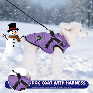 Теплий зимовий одяг для собак: куртка, жилетка, плащ для маленьких, середніх та великих собак. Зелений (3XL, світло-фіолетовий)