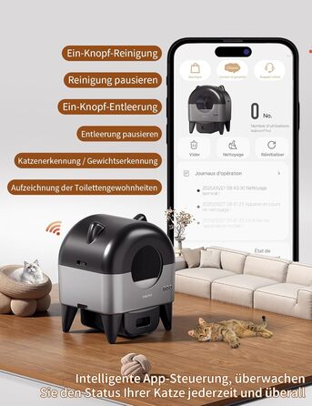 Автоматичний лоток для котів Katzenklo 110л, для кількох тварин, з дезодорацією та додатком