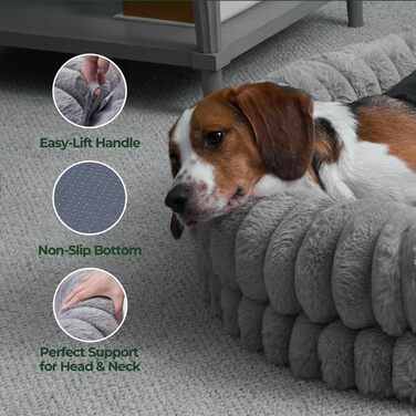 Кругле ортопедичне ліжко для собак BALANCE, сірого кольору, для маленьких собак, кошенят та цуценят, з неслизьким дном