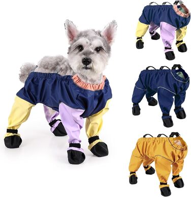 Водонепроникні черевики для собак з захистом від бруду та нековзким покриттям, з підвісними бретелями, для середніх собак, Outdoor, фіолетовий (M)