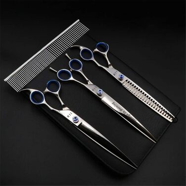 Набір для грумінгу тварин: ножиці для собак, котів, щітка, нержавіюча сталь, 8.0 дюймів