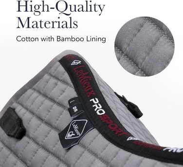 LeMieux Prosport Cotton Dressage Square Dressurschabracke XL Чорний - сідловий ковдру для виїздової їзди