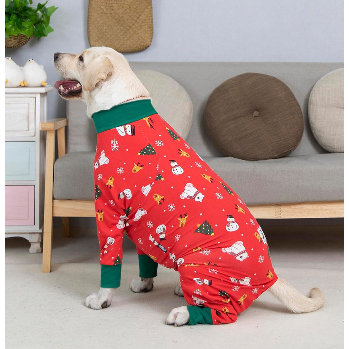 Комбінезон для собак великих порід, захисний, анти-шерсть, від лизання, для захисту ран, піжамний, розмір XXXL, 7XL, для святкування Різдва