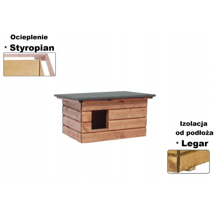 Будка для собак Cisana, дерево, зовнішні розміри: 80 см x 60 см x 68 см