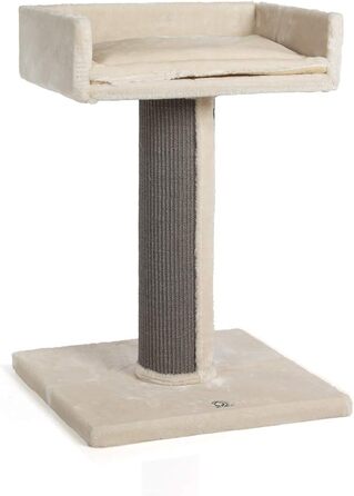 Дряпак для котів CanadianCat Residenz XXL, великий, стійкий, стовпчик з сизалю 18 см, 60x60x90 см, бежево-антрацитовий