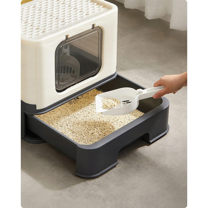 Закритий лоток-туалет для котів Feandrea від Songimcs, 54,3 см x 42,5 см x 37,8 см