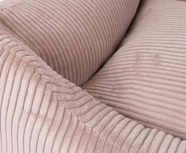 Кнуфельвуфф лежанка для собак з корду з ручним плетінням, модель Олівія M-L, 85 x 63 см, рожева, знімний чохол, придатна для прання, для великих, середніх та малих собак, розмір L 85 x 63 x 23 см, рожева