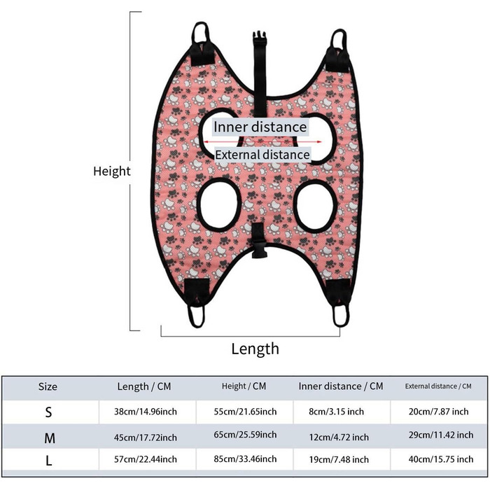 Набір для догляду за тваринами FytStycale: гамак, інструмент для стрижки нігтів, 57x85 см